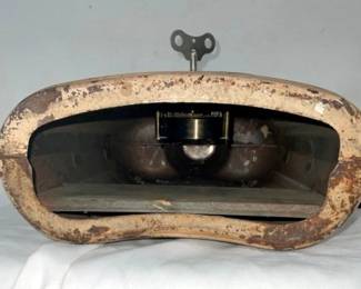 BOTTOM VIEW KEY WIND WHISKEY CLOCK