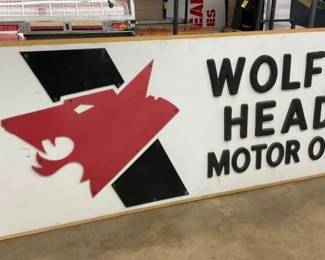LENAX WOLF HEAD SIGN W/ LETTERS