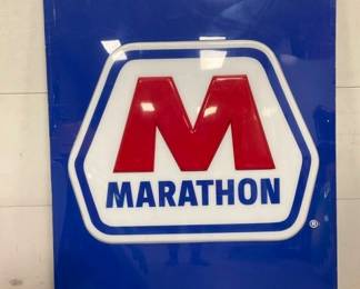 EMB. LEXAN MARATHON SIGN