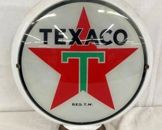 16IN TEXACO PUMP GLOBE W/MILKGLASS RING