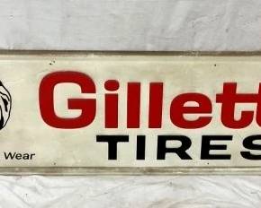 1968 SST EMB. GILLETTE TIRES SIGN