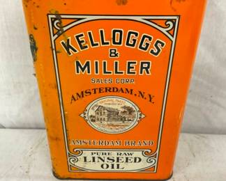 1G. KELLOGGS - MILLER LINSEED OIL CAN