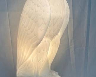 SOLD MILK GLASS LIGHTED EAGLE