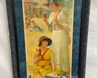 1918 COCA COLA FRAMED CALENDER