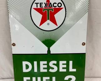 1960 SSP TEXACO DIESEL FUEL 2 PUMP PLATE