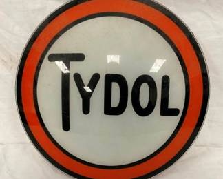 ORG. 15IN. TYDOL GLASS PUMP GLOBE LENS