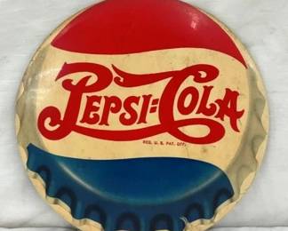 9IN PEPSI COLA DOUBLE DOT CELLULOID SIGN