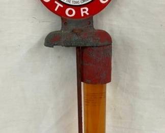 PORC. TEXACO PADDLE SIGN W/ OILER