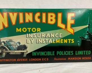 SST INVINCIBLE MOTOR INS. SIGN