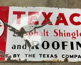 SSP ASPHALT TEXACO ROOFING SIGN MEASURES 54X24