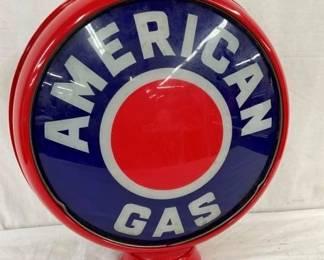 15IN ORIG. LENSE AMERICAN GAS PUMP GLOBE