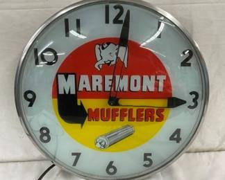 15IN MAREMONT MUFFLERS CLOCK