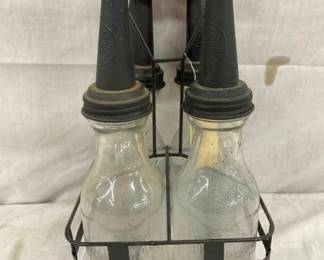 4 JAR OIL RACK W/ BOTTLES