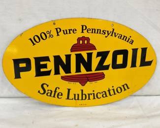 1972 DST PENNZOIL LUBRICATION SIGN
