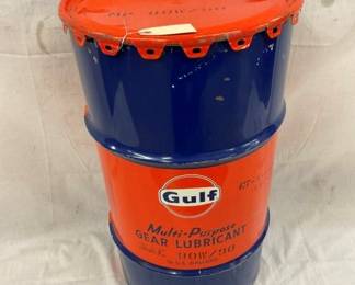 16G. GULF GEAR LUBRICANT BARREL