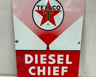 1962 SSP TEXACO DIESEL CHIEF PUMP PLATE