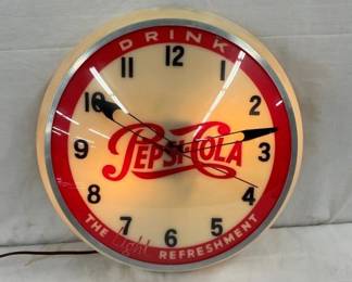 16IN PEPSI COLA LIGHTUP CLOCK