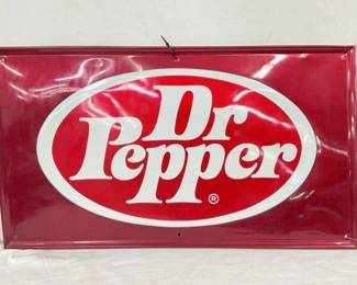 SST EMB. SELF FRAMED DR. PEPPER SIGN