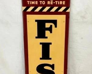 1948 SST EMB. FISK TIRES VERTICAL SIGN