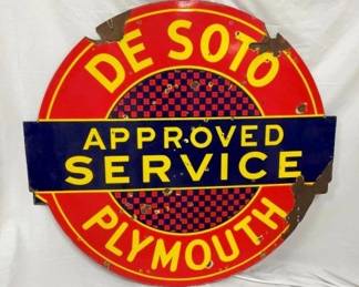 44X42 DSP DE SOTO PLYMOUTH DEALER SIGN