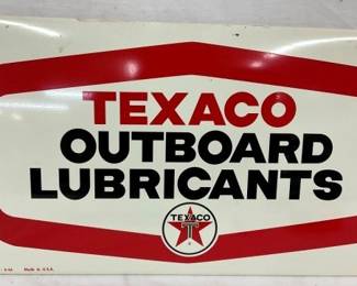 1966 OUTBOARD SST TEXACO LUBRICANTS SIGN