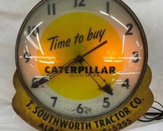 UNUSUAL TIME TO BUY CATERPILLAR CLOCK