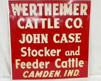 NOS WERTHEIMER CATTLE CO. SIGN
