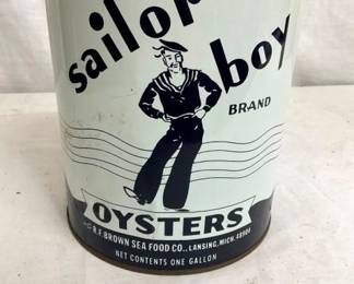1G. SAILOR BOY OYSTER TIN