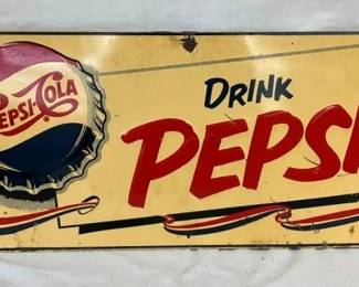 EARLY SST EMB. DRINK PEPSI SIGN
