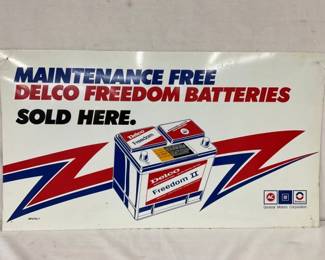 NOS DST DELCO DEALER SIGN