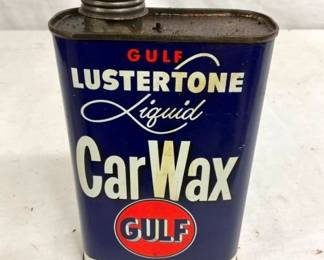 1 PINT GULF CAR WAX TIN