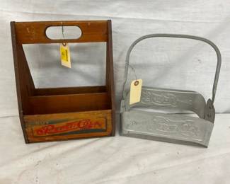 WOODEN AND ALUM. PEPSI CARRIERS