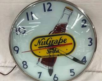 15IN NUGRAPE LIGHTUP CLOCK
