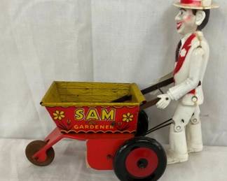 MARX TIN LITHO "SAM THE GARDNER" WIND UU