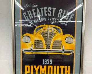 FRAMED 1939 PLYMOUTH CB