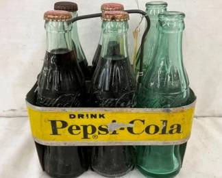 ALUM. PEPSI COLA CARRIER W/ BOTTLES