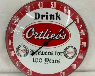 10IN ORTLIEBS BEER THERMOMETER