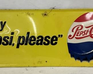 1956 SST EMB. PEPSI PLEASE SIGN W/ CAP