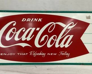 SST COKE FISHTAIL SIGN W/ BOTTLE