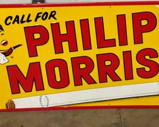 NOS PHILLIP MORROS CIGARETTE SIGN 