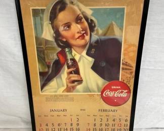1943 US NAVY NURSE COCA-COLA CALENDAR