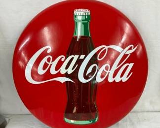 24IN PORC. COKE BUTTON W/ BOTTLE