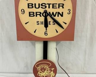 UNUSUAL BUSTER BROWN SHOES CLOCK