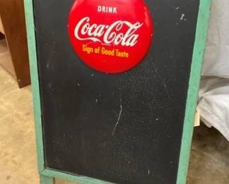 EARLY COKE MENU SIDEWALK SIGN