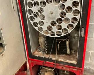 INSIDE VIEW  COCA-COLA VENDING MACHINE 