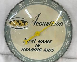 12IN ACOUSTICON HEARING AIDS THERMOMETER