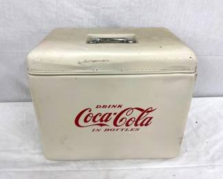 WHITE VINAL COCA COLA COOLER