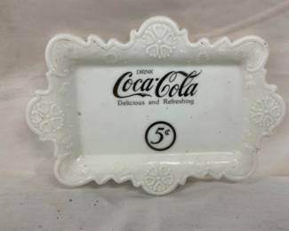 DRINK COCA-COLA MILKGLASS TIP TRAY 
