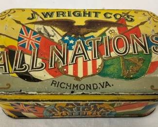 EARLY EJ WRIGHT CO ALL NATIONS TOBACCO