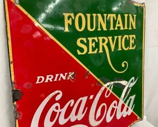 COKE FOUNTAIN PORC. SIGN